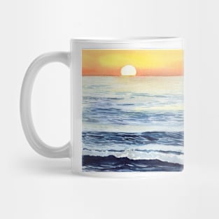 Watching the Sunset Surf Art Painting Mug